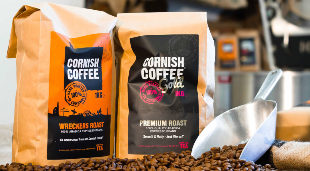 Cornish Tea and Cornish Coffee packaging